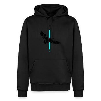 RACINES INDIGÈNES - Sweat à capuche Premium bio Homme - noir - Devant - Nico (187cm)