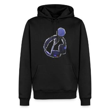 TOMZOFF Radio DJ - Männer Premium Bio Hoodie - Schwarz - Vorne - Nico (187cm)