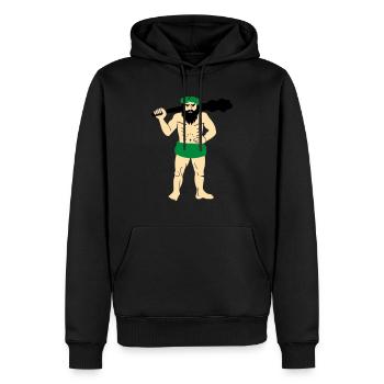 Laponie - Sweat à capuche Premium bio Homme - noir - Devant - Nico (187cm)