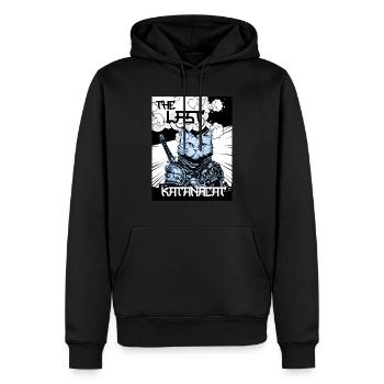 Le dernier chat samouraï KatanaCat - Sweat à capuche Premium bio Homme - noir - Devant - Nico (187cm)
