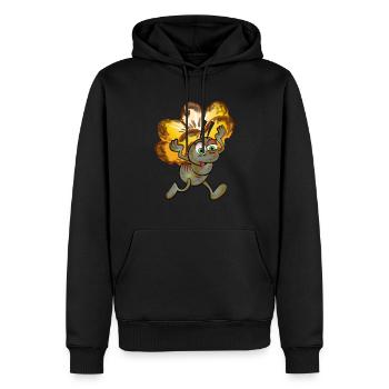 Zombie ant with a flower - Men’s Premium Organic Hoodie - black - Front - Nico (187cm)