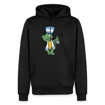 Argentinian Fan Turtle - Men’s Premium Organic Hoodie - black - Front - Nico (187cm)