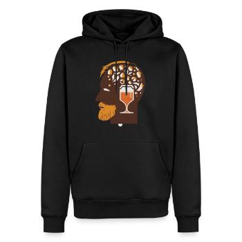 Amateurs de bière - bière artisanale à l’ - Sweat à capuche Premium bio Homme - noir - Devant - Nico (187cm)