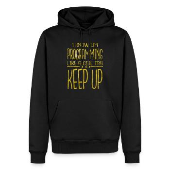 computer science jokes - Männer Premium Bio Hoodie - Schwarz - Vorne - Nico (187cm)