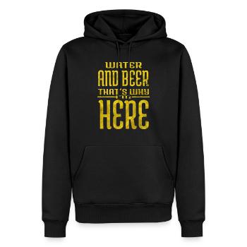 beer t shirt beer for men water bicycle swimmer - Männer Premium Bio Hoodie - Schwarz - Vorne - Nico (187cm)