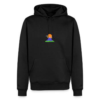 mountain sun - Men’s Premium Organic Hoodie - black - Front - Nico (187cm)