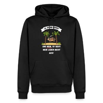 Lehrer machen nicht nur Ferien - Männer Premium Bio Hoodie - Schwarz - Vorne - Nico (187cm)