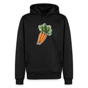 Möhren Bund - Männer Premium Bio Hoodie - Schwarz - Vorne - Nico (187cm)