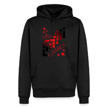 Gamer games - Männer Premium Bio Hoodie - Schwarz - Vorne - Nico (187cm)