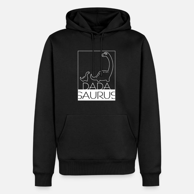 Dadasaurus - Männer Premium Bio Hoodie - Schwarz