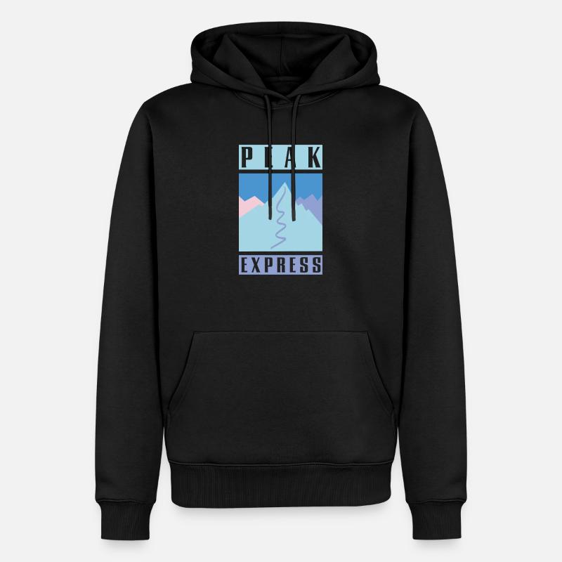 Peak-Express - Männer Premium Bio Hoodie - Schwarz