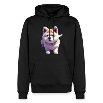 Akita Inu Dog - Akita Inu - Men’s Premium Organic Hoodie - black - Front - Nico (187cm)