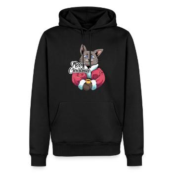 Cadeaux de Noël Noël - Sweat à capuche Premium bio Homme - noir - Devant - Nico (187cm)