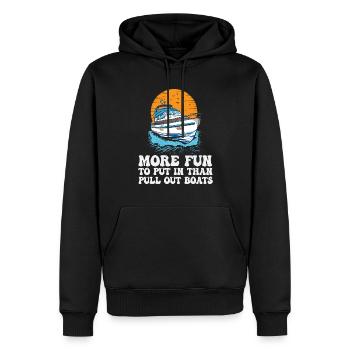 Funy Motorboating More Fun To Put In Than Pull - Men’s Premium Organic Hoodie - black - Front - Nico (187cm)