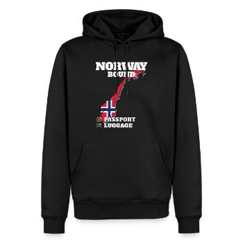 Norway Bound Country Travel Norwegian Flag - Männer Premium Bio Hoodie - Schwarz - Vorne - Nico (187cm)