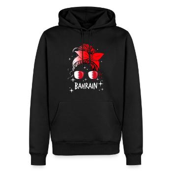 Bahrain - Männer Premium Bio Hoodie - Schwarz - Vorne - Nico (187cm)