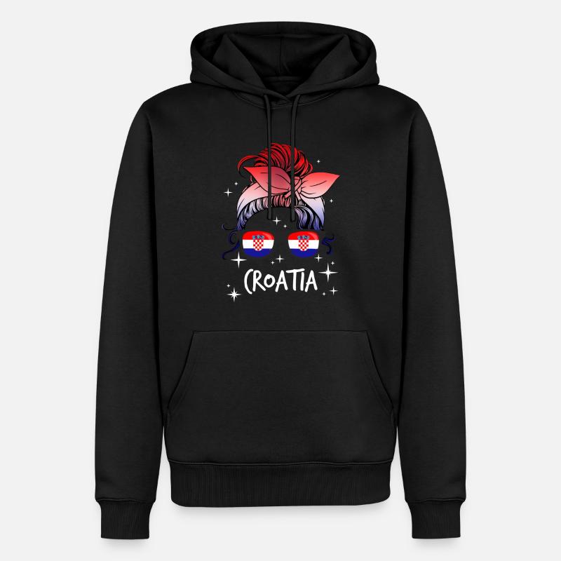 Croatie - Sweat à capuche Premium bio Homme - noir
