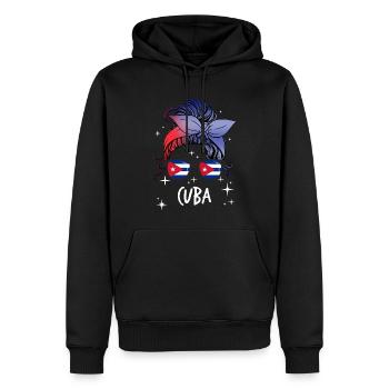 Cuba - Sweat à capuche Premium bio Homme - noir - Devant - Nico (187cm)