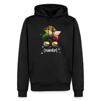Komoren - Männer Premium Bio Hoodie - Schwarz - Vorne - Nico (187cm)