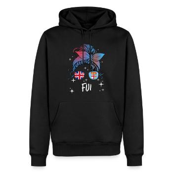 Fidschi - Männer Premium Bio Hoodie - Schwarz - Vorne - Nico (187cm)