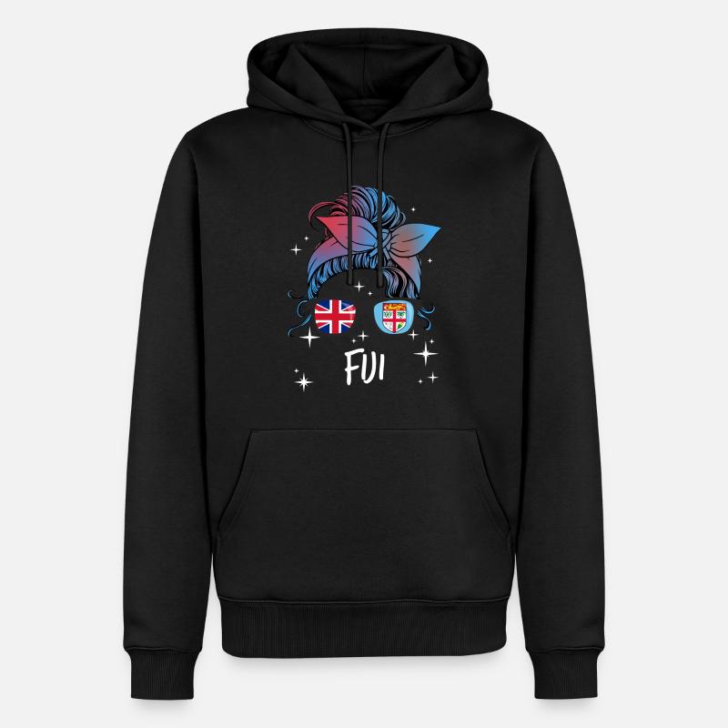 Fidschi - Männer Premium Bio Hoodie - Schwarz