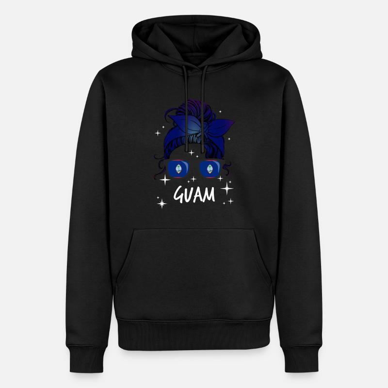 Guam - Männer Premium Bio Hoodie - Schwarz
