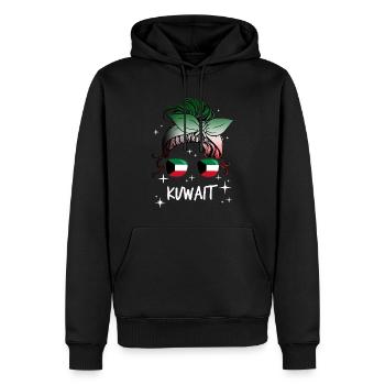 Kuwait - Männer Premium Bio Hoodie - Schwarz - Vorne - Nico (187cm)