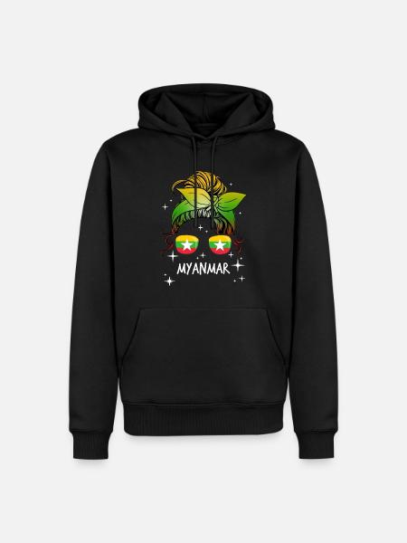 Myanmar - Men’s Premium Organic Hoodie - black