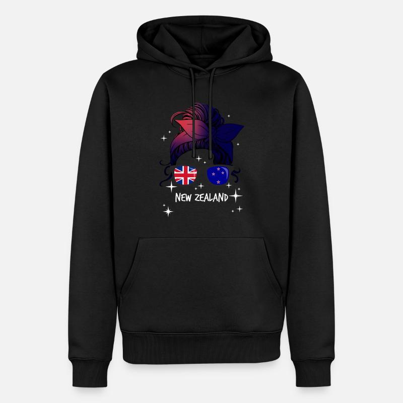 Neuseeland - Männer Premium Bio Hoodie - Schwarz
