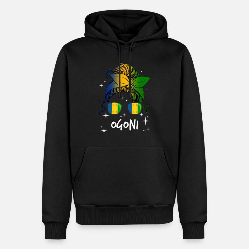 Ogoni - Männer Premium Bio Hoodie - Schwarz