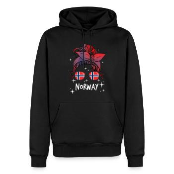 Norvège - Sweat à capuche Premium bio Homme - noir - Devant - Nico (187cm)