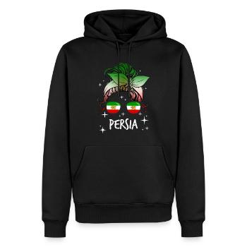 Persien - Männer Premium Bio Hoodie - Schwarz - Vorne - Nico (187cm)