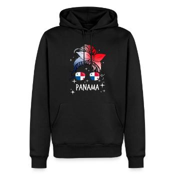 Panama - Männer Premium Bio Hoodie - Schwarz - Vorne - Nico (187cm)