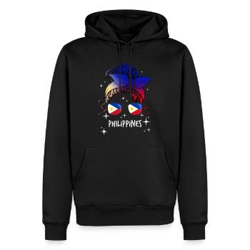Philippines - Sweat à capuche Premium bio Homme - noir - Devant - Nico (187cm)