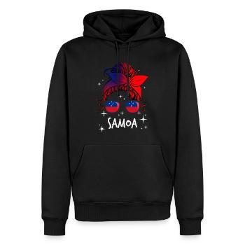Samoa - Männer Premium Bio Hoodie - Schwarz - Vorne - Nico (187cm)