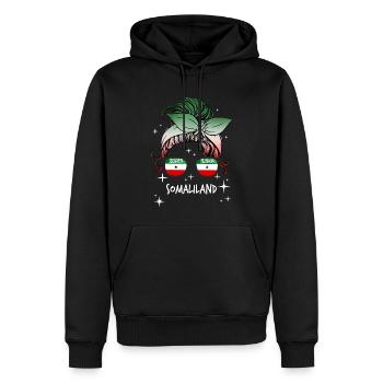 Somaliland - Sweat à capuche Premium bio Homme - noir - Devant - Nico (187cm)