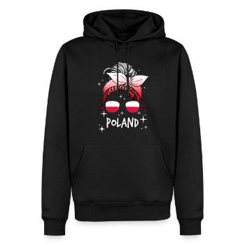Polen - Männer Premium Bio Hoodie - Schwarz - Vorne - Nico (187cm)