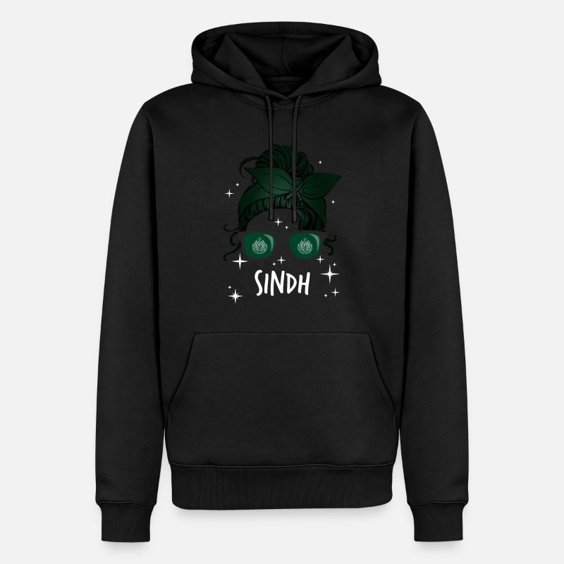Sindh - Sweat à capuche Premium bio Homme - noir