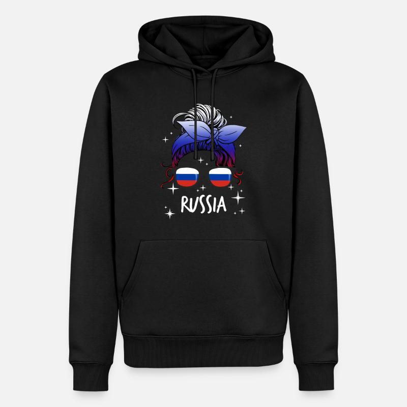 Russie - Sweat à capuche Premium bio Homme - noir