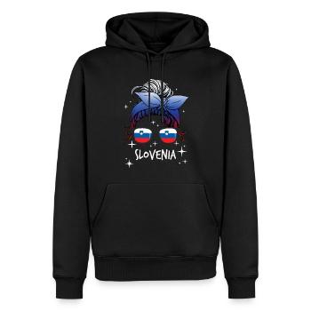 Slowenien - Männer Premium Bio Hoodie - Schwarz - Vorne - Nico (187cm)