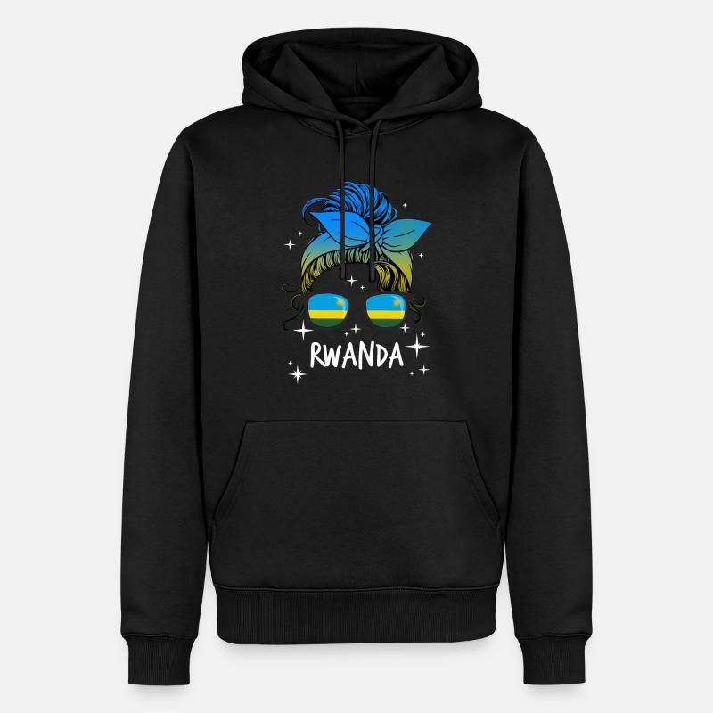 Ruanda - Männer Premium Bio Hoodie - Schwarz