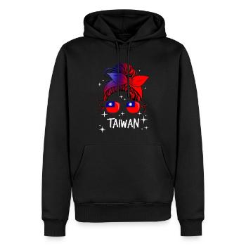 Taiwan - Männer Premium Bio Hoodie - Schwarz - Vorne - Nico (187cm)