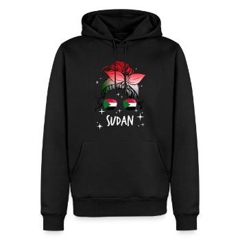 Soudan - Sweat à capuche Premium bio Homme - noir - Devant - Nico (187cm)