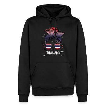 Thailand - Männer Premium Bio Hoodie - Schwarz - Vorne - Nico (187cm)