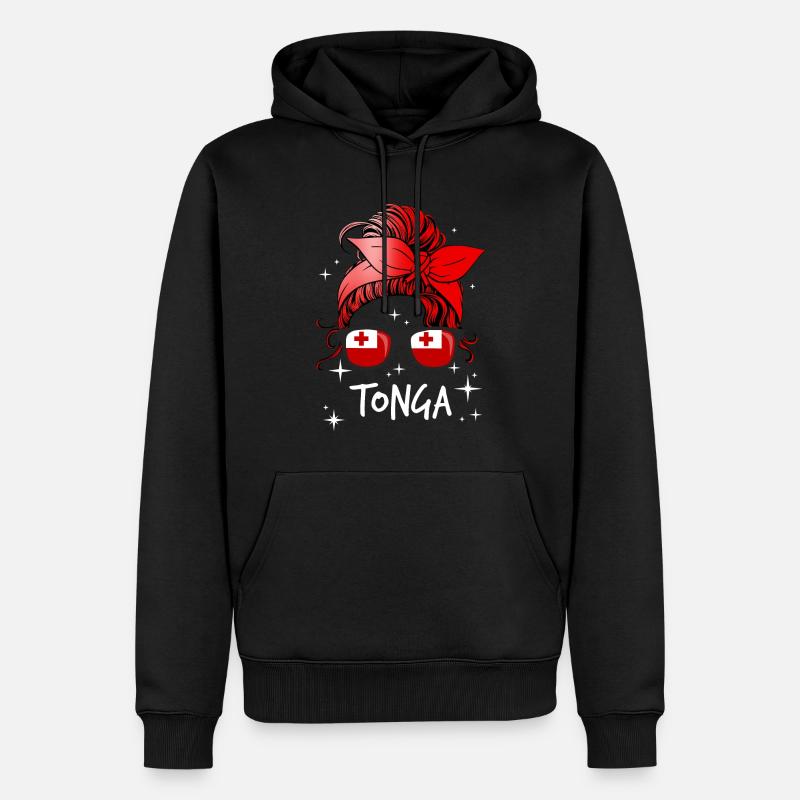 Tonga - Sweat à capuche Premium bio Homme - noir