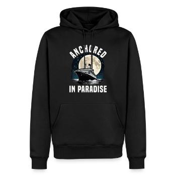 Anchored In Paradise Cruise Ship Vacation Group - Männer Premium Bio Hoodie - Schwarz - Vorne - Nico (187cm)