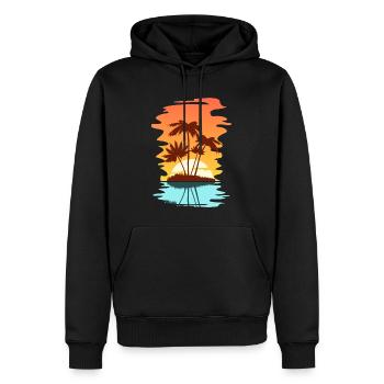 Urlaub Sonne Strand - Männer Premium Bio Hoodie - Schwarz - Vorne - Nico (187cm)