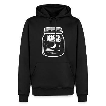 Ein Glas mit Träumen - Einweckglas - Männer Premium Bio Hoodie - Schwarz - Vorne - Nico (187cm)