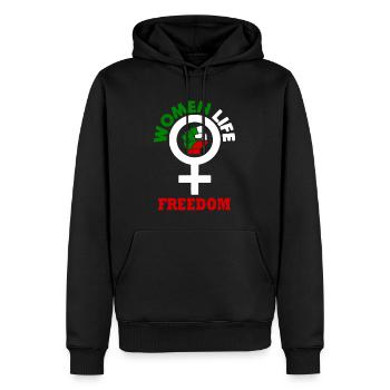 Women life freedom - Männer Premium Bio Hoodie - Schwarz - Vorne - Nico (187cm)