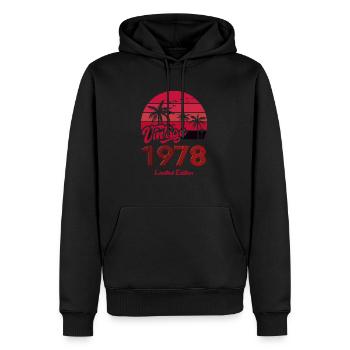 Vintage Year 1978 Limited Edition Red - Men’s Premium Organic Hoodie - black - Front - Nico (187cm)